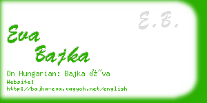 eva bajka business card